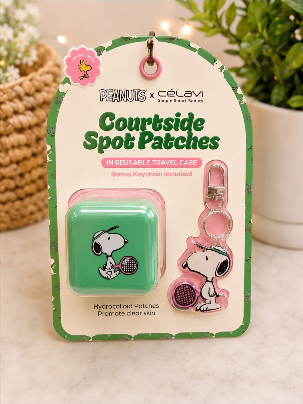 Peanuts x Célavi Snoopy Courtside Spot Patches w/ Travel Case & Keychain